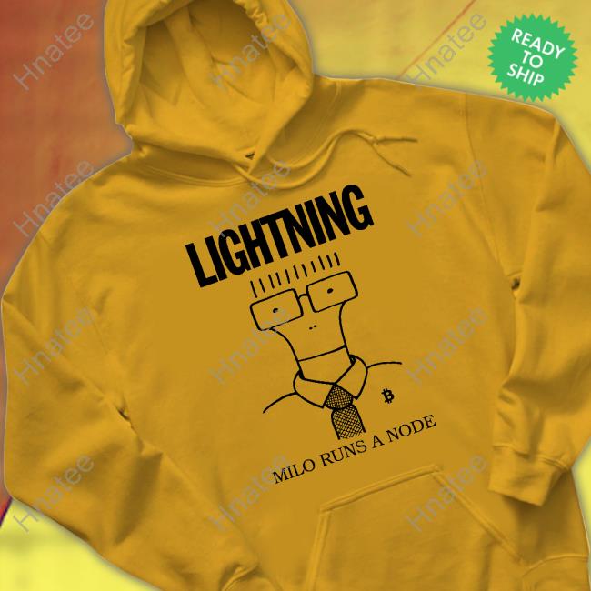 Lightning Store Milo Runs A Node Hoodie Lightning Store Milo Runs A Node Hoodie