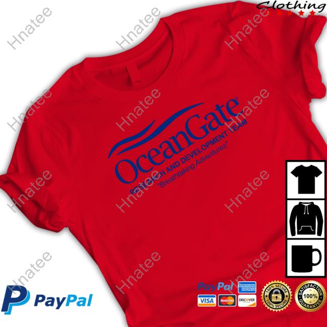 Official Oceangate Research And Development Team Breathtaking Adventures T-Shirt Official Oceangate Research And Development Team Breathtaking Adventures T-Shirt