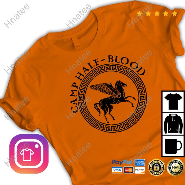 Youth Camp Half-Blood Short Sleeve T-shirt-Orange-Small 