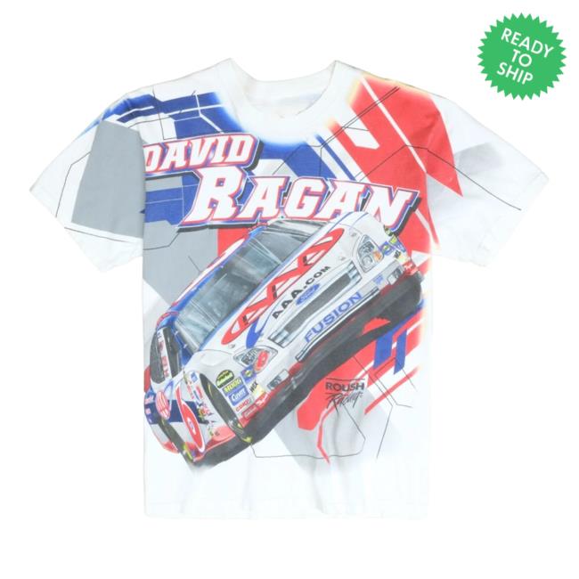 Official Vintage David Ragan Racing Chase Hoodie White All Over