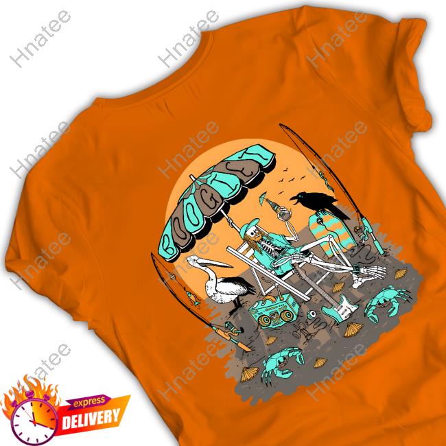 Official Boogie T Skeleton Beachy Boogs Long Sleeve T-Shirt Official Boogie T Skeleton Beachy Boogs Long Sleeve T-Shirt