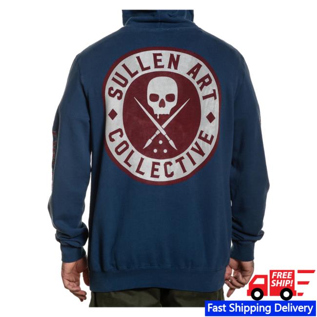 Official Sullen Art Collective Boh Hooded Sweatshirt Blueberry