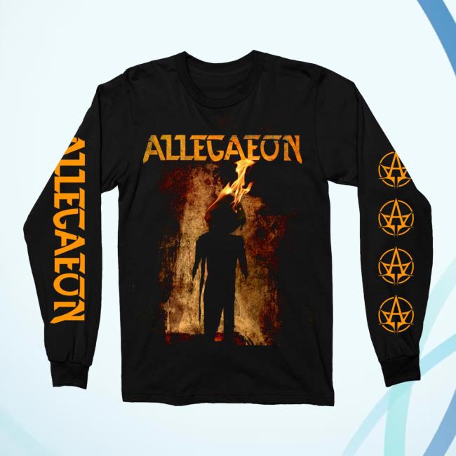 Official Night Shift Merch Allegaeon Flaming Figure Long Sleeve Hnatee