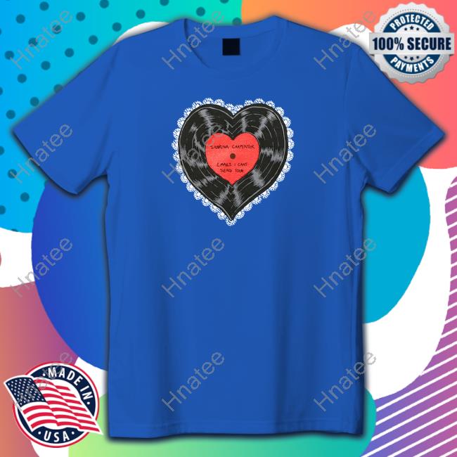 Official Sabrina Carpenter Shop Merch Vinylheart E-Mails I Cant Send Tour Tee Brown Official Sabrina Carpenter Shop Merch Vinylheart E-Mails I Cant Send Tour Tee Brown