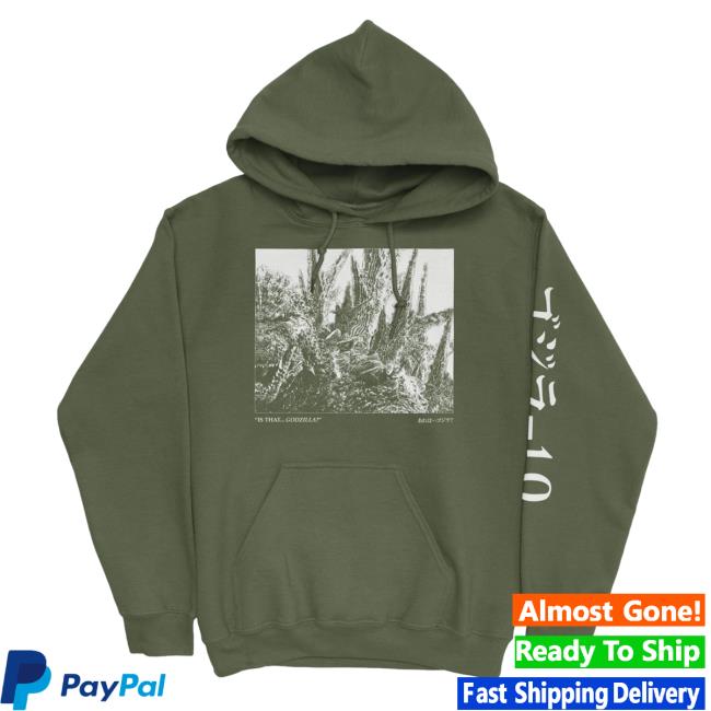 Official Godzilla Minus One Spiked Olive Pullover Hoodies - Hnatee