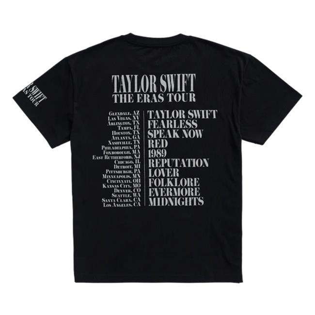Taylor Swift The Eras Tour Us Dates Tee Taylor Swift The Eras Tour Us Dates Tee