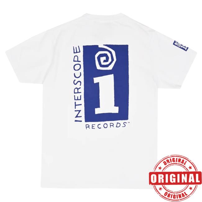Official Interscope Records Interscope Logo Shirt New - White - Hnatee