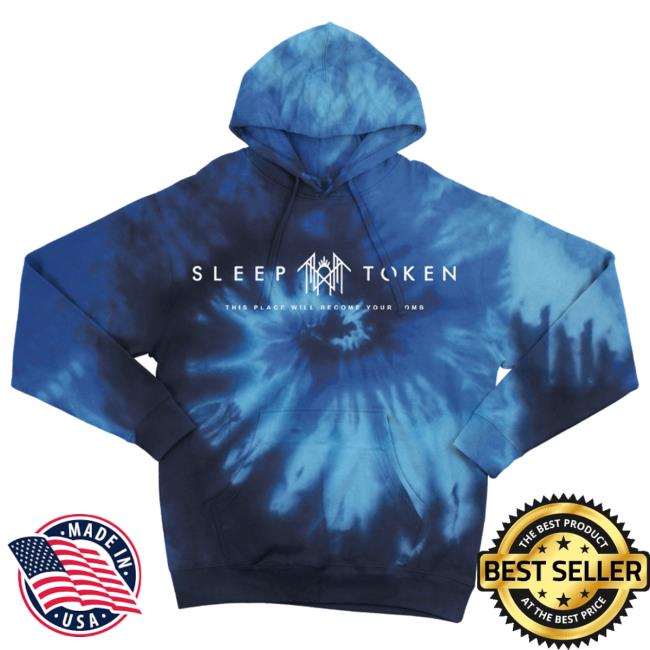 Tie dye Pull-over Hoodie in Ocean Blue