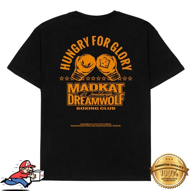 Official Dreamwolf & Madkat The Boxing Club - Relaxed Fit Black T-Shirt Official Dreamwolf & Madkat The Boxing Club - Relaxed Fit Black T-Shirt