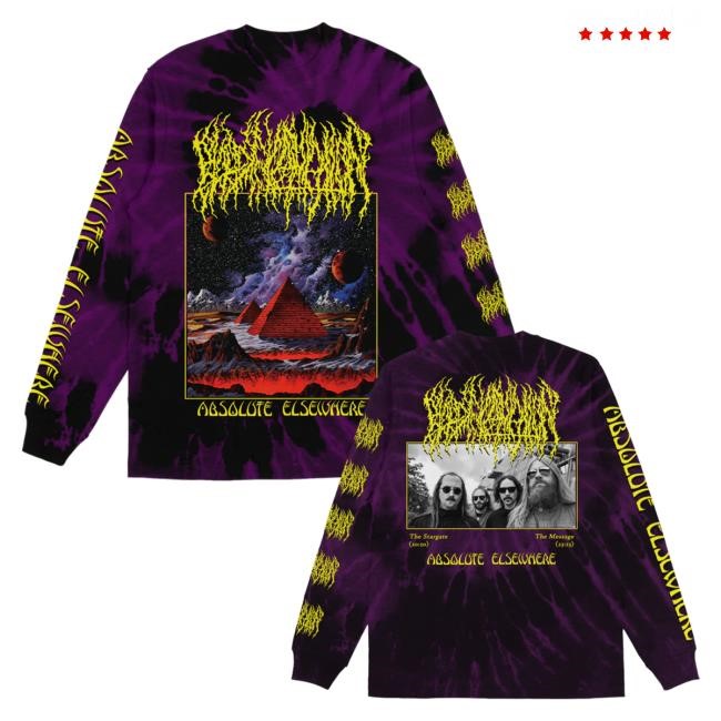 Official Blood Incantation Merch Absolute Elsewhere Album Long Sleeve Shirt New (Thunder Dye) Official Blood Incantation Merch Absolute Elsewhere Album Long Sleeve Shirt New (Thunder Dye)