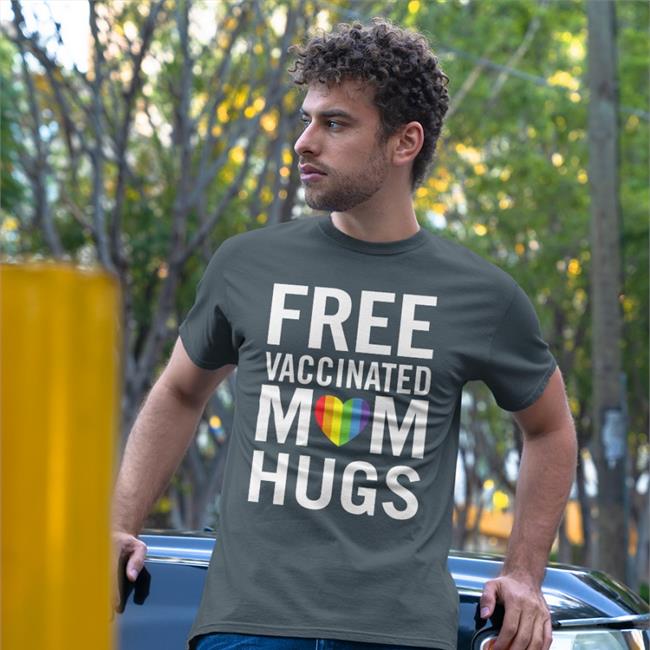 Charleston Pride Free Vaccinated Mom Hugs Pride LGBTQ Hoodie Kristen Johnston