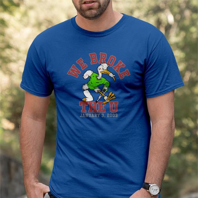 Eleven Warriors Merch Jason Priestas We Broke The U January 3 2003 Tee