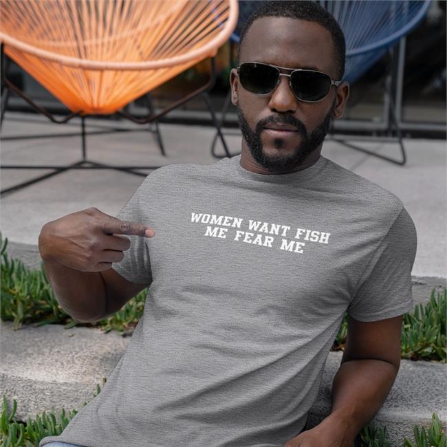Goodshirts Store Women Want Fish Me Fear Me Long Sleeve Tee Poorly Translated Shirts
