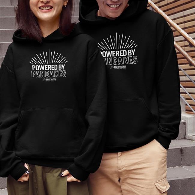 Powered By Pancakes Shirt Black