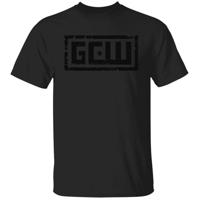 Gcw Merch Blk On Blk Logo Shirt Game Changer Wrestling