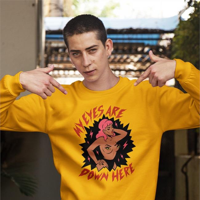 My Eyes Are Down Here T Shirt Tragic Girls