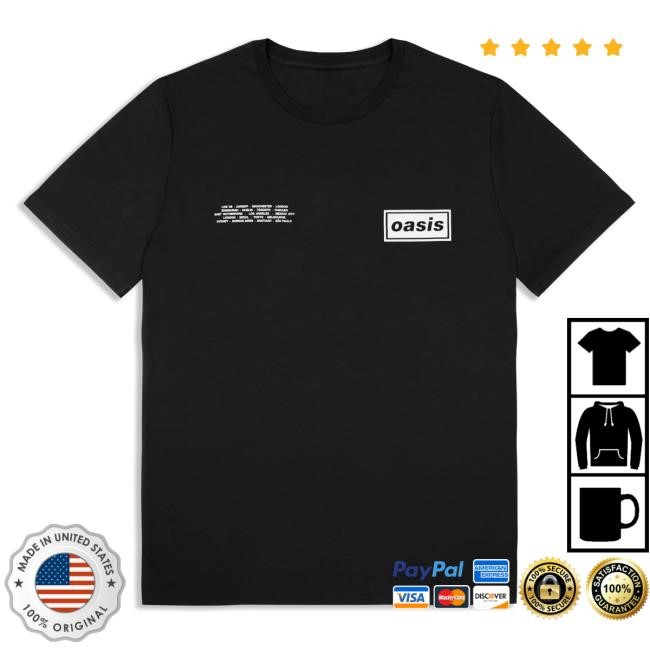 Official Oasis Live '25 Global Cities Logo Hood Black