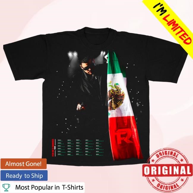 Official Fuerza Regida Merch Store Mexican Flag - Black S/S Tees Fuerzaregida Shop Clothing