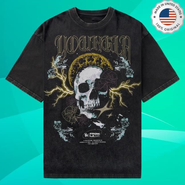 4058 - Inferno Haloed Skull Shirt Youngla