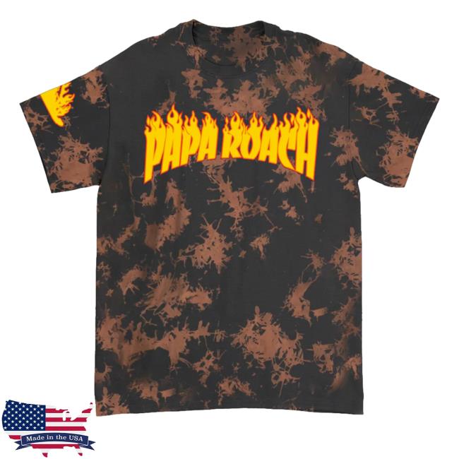 Cutloose Merch Papa Roach Firestarter Bleach Dye Shirt