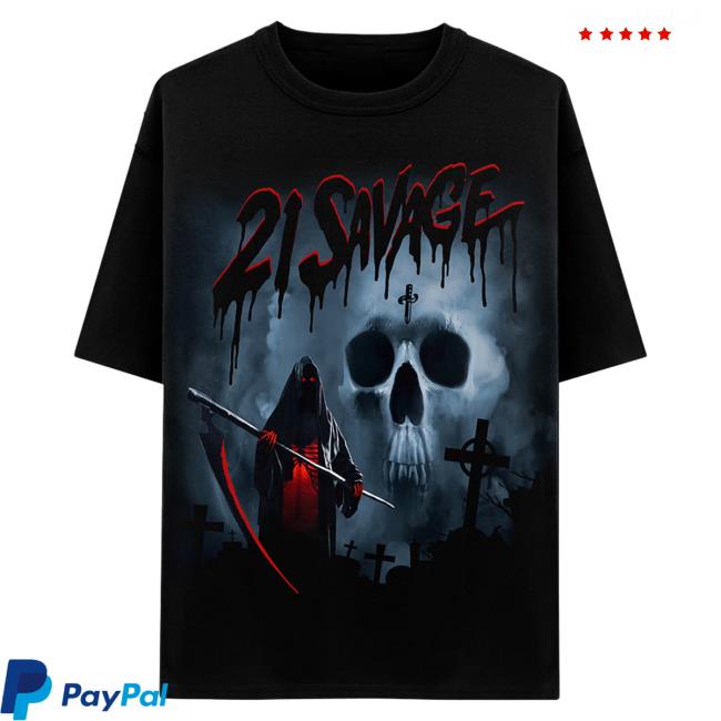 Official 21 Savage Merch Store Reaper Popover Shirt 21 Savage Apparel Clothing Shop 21Savage