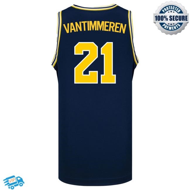 Michigan Wolverines #21 Ally VanTimmeren Student Athlete Blue Women's Basketball Jersey T Shirt | The M Den Official Merch Store Shop