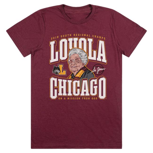 Loyola Ramblers Men's Basketball 2018 Sister Jean New Tee