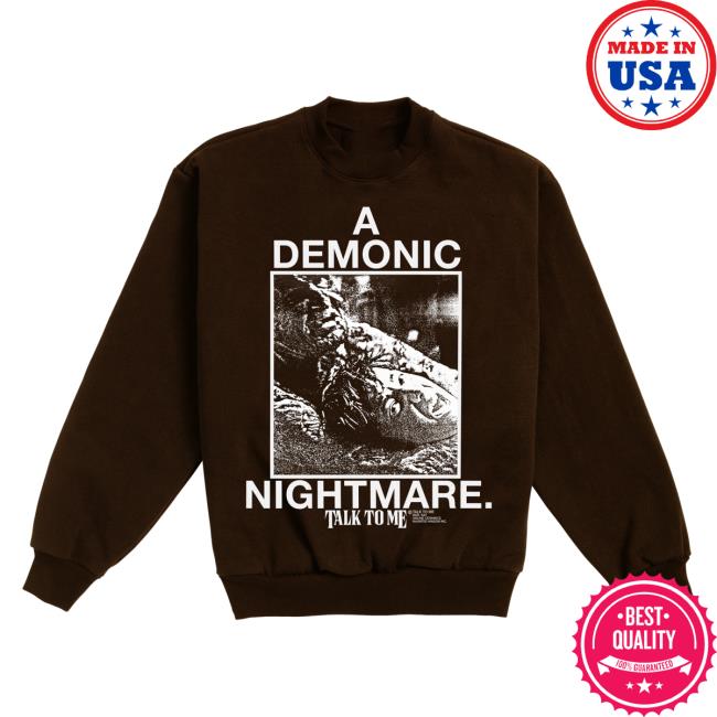 Official A24 Merch Store Online Ceramics X Talk To Me Demonic Nightmare Attractive Hoodie Brown A24 Shop