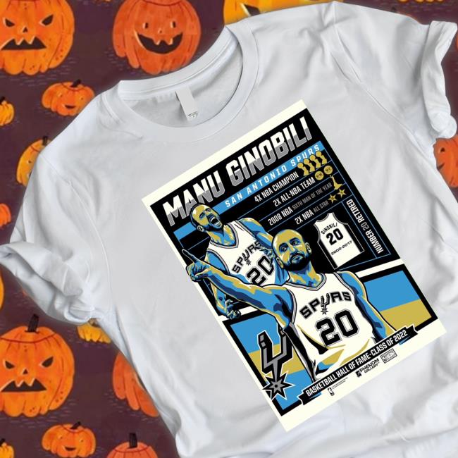 Official Manu Ginobili San Antonio Spurs 2022 Hoodie Official Manu Ginobili San Antonio Spurs 2022 Tee Shirt