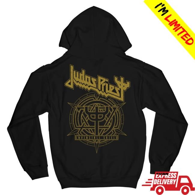 Official Judas Priest Invincible Shield Zip Popover Hoodie