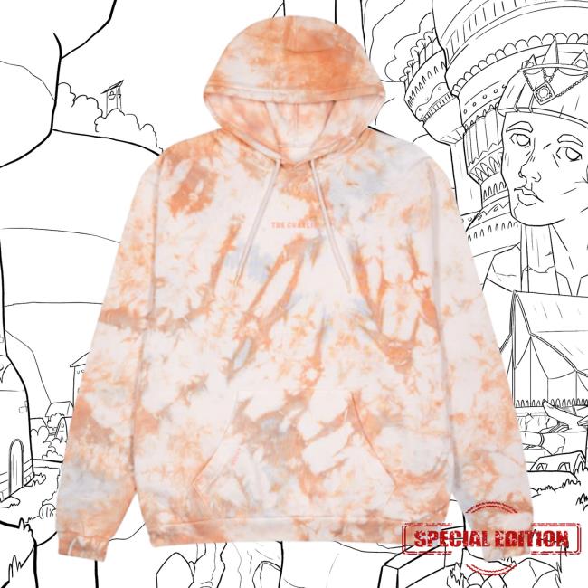 Official Wolf And Badger Clothing Hello Charlie Hoodie Tie Dye Multicolour Wolfandbadger