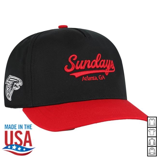 Official NFL Apparel Men's Atlanta Falcons '47 Black/Red Sundays Sure Shot Hitch Two-Tone Adjustable Cap ArizonaCardinals