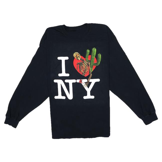 Official Travis Scott Merch Store Travis Scott Astroworld I Love Ny Long Sleeve T Shirt Black TravisScott Shop