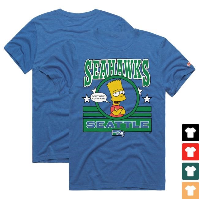 Official Seattle Seahawks Homage x The Simpsons Unisex Tees - Royal