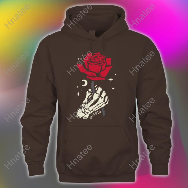 Official Morbid Podcast Merch Morbid Skeleton Rose Tee Shirt