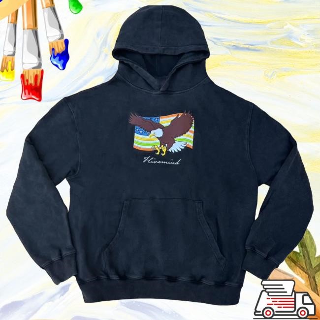 Official Hivemind Merch Hivemind X Copes Collection Hivemind "Flag" Embroidered Heavyweight French Terry Pull Over Hoodie