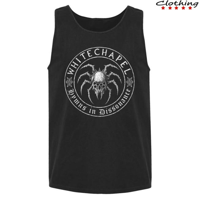 Official Whitechapel Merch Store Whitechapel Spider Skull Black Tank Top Hot Shirt