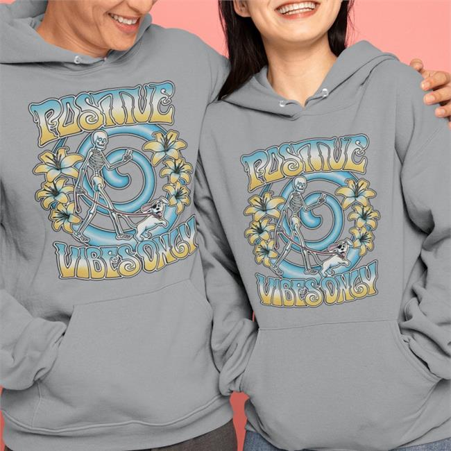 Positive Vibes Only Merch Barstool Sports Positive Vibes Only Skeleton T Shirt
