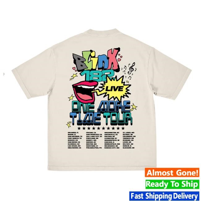 One More Time Tour New Tee - Blink-182 Official Store: Shop Merchandise