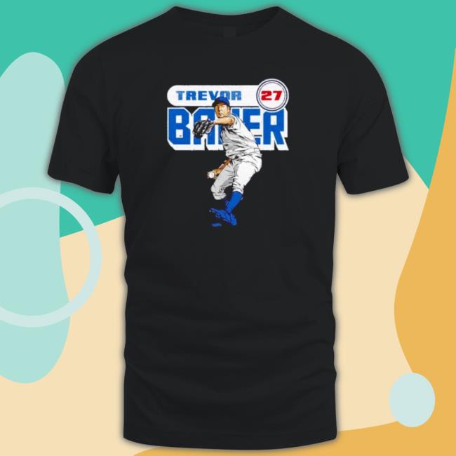 No 27 Trevor Bauer Retro Fanart T-Shirt