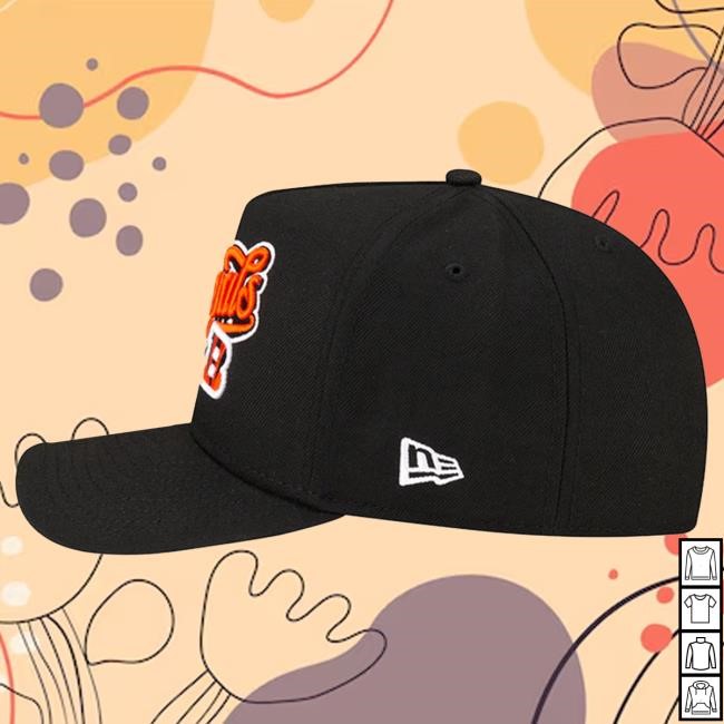 Official Born X Raised Store Born X Raised + Bengals Pro Script A-Frame Snapback Hat: Black NFL 2025 Kickoff