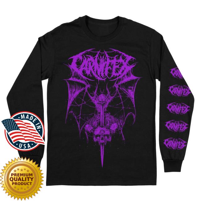 Official Indie Merch Store Carnifex Bat Dagger Long Sleeve Shirt 2023 IndieMerchStore