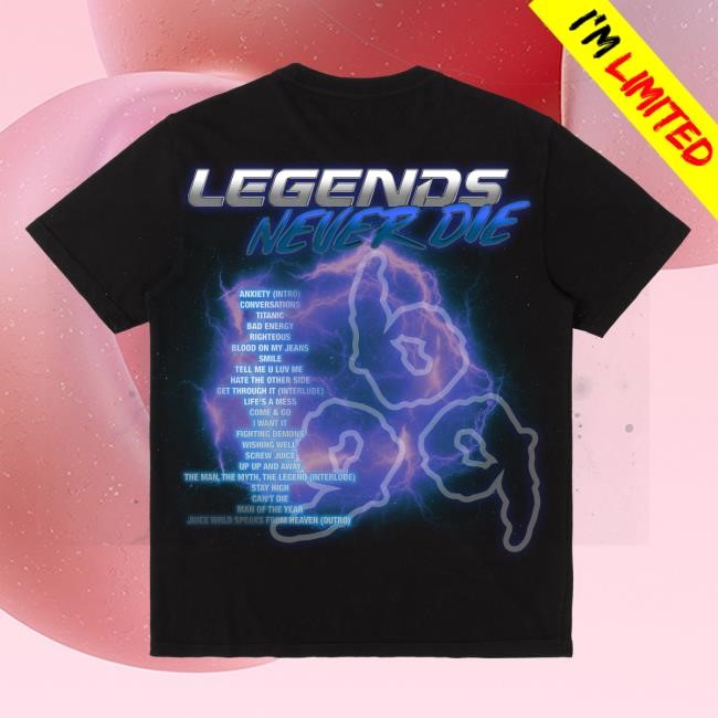 Legend Never Die Short Sleeve Tee 999 CLUB | Juice WRLD Official Merch