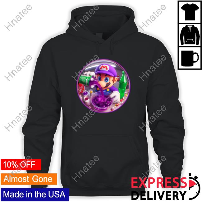 Glockstun Super Mario Soda Purple Crewneck Sweatshirt