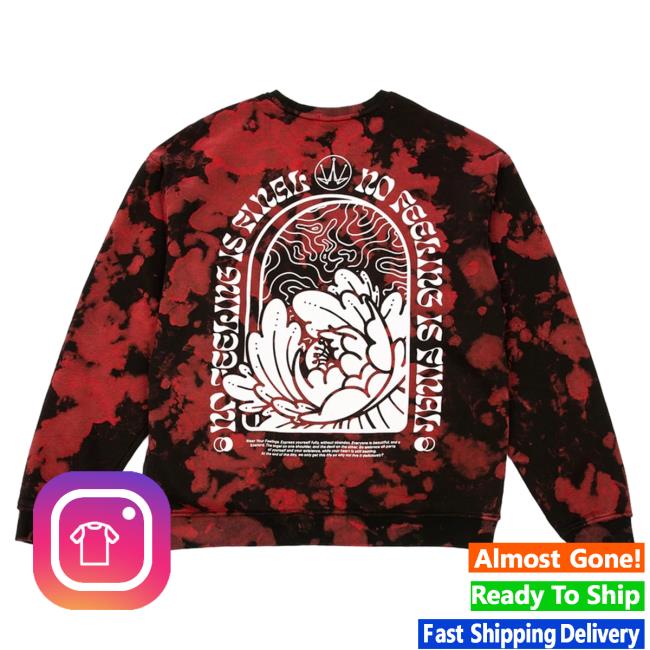 Official Philip Defranco Merch Store Beautiful Bastard 'No Feeling Is Final' Tie Dye Crew neck Sweatshirt Beautifulbastard Philipdefranco Shop