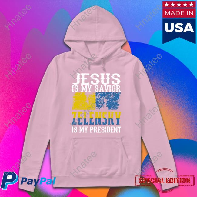 Ukraine Flag Jesus Is My Savior Zelensky Is My President Long Sleeved T Shirt Carl Benjamin