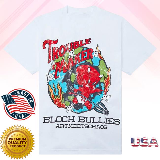 Official Capsule Clothing Store Art Meets Chaos Block Bully Popover Shirt | White Capsule Nyc