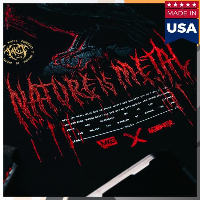 Official Montana Knife Company Mkc X Nature Is Metal - Raven T Shirt