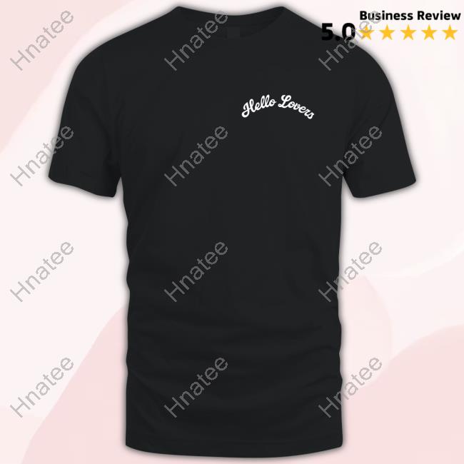 Hello Lovers Heart Black Long Sleeved T Shirt