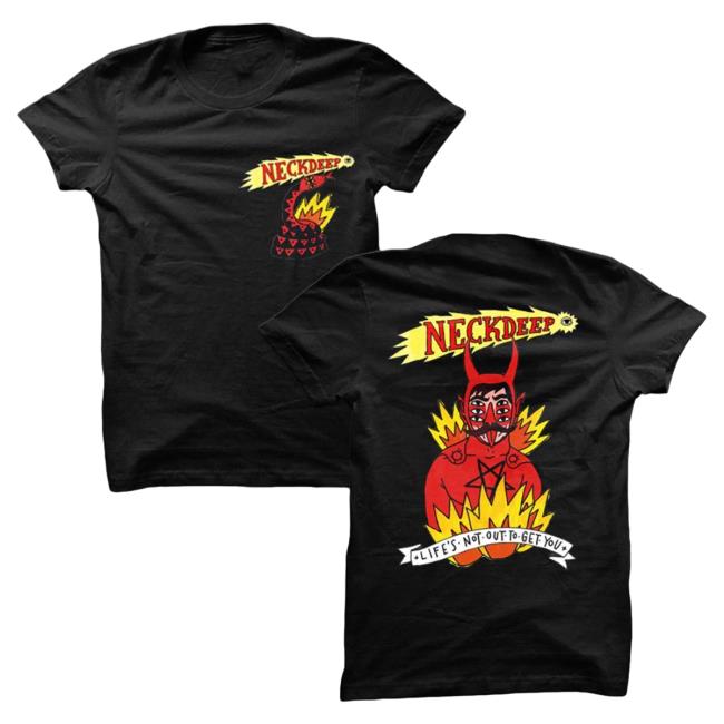Official Hopeless Records Merch Neck Deep Shooting Eye Black New Shirt HopelessRecords